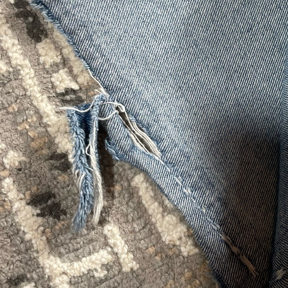 BDG Midrise Bootcut Leg Slit Blue Distressed Cotton Jean Size 27 - Picture 7 of 10
